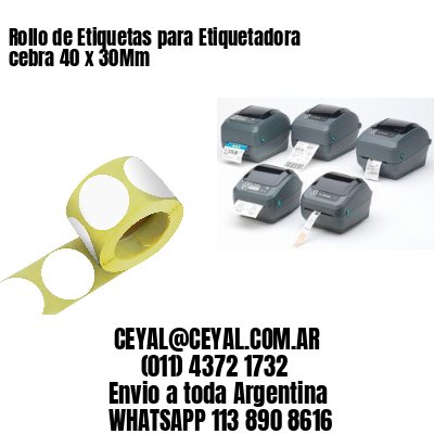Rollo de Etiquetas para Etiquetadora cebra 40 x 30Mm