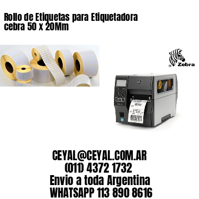 Rollo de Etiquetas para Etiquetadora cebra 50 x 20Mm