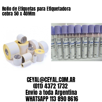 Rollo de Etiquetas para Etiquetadora cebra 50 x 40Mm