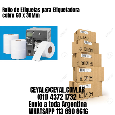 Rollo de Etiquetas para Etiquetadora cebra 60 x 30Mm