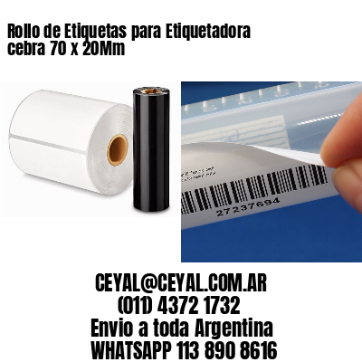 Rollo de Etiquetas para Etiquetadora cebra 70 x 20Mm