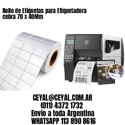 Rollo de Etiquetas para Etiquetadora cebra 70 x 40Mm