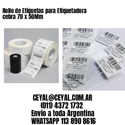 Rollo de Etiquetas para Etiquetadora cebra 70 x 50Mm