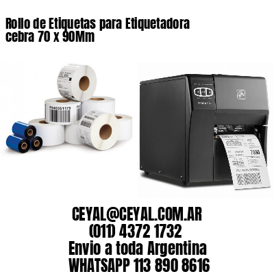 Rollo de Etiquetas para Etiquetadora cebra 70 x 90Mm