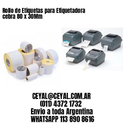 Rollo de Etiquetas para Etiquetadora cebra 80 x 30Mm