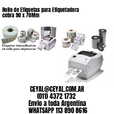 Rollo de Etiquetas para Etiquetadora cebra 90 x 70Mm