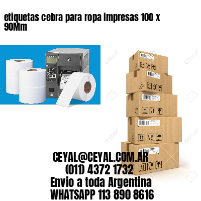 etiquetas cebra para ropa impresas 100 x 90Mm