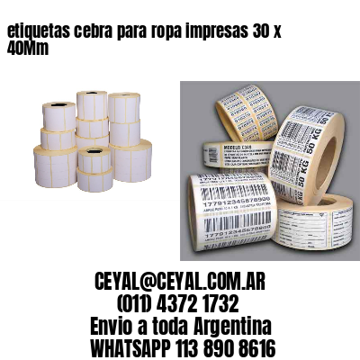 etiquetas cebra para ropa impresas 30 x 40Mm