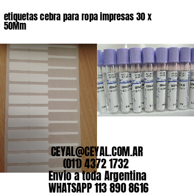 etiquetas cebra para ropa impresas 30 x 50Mm