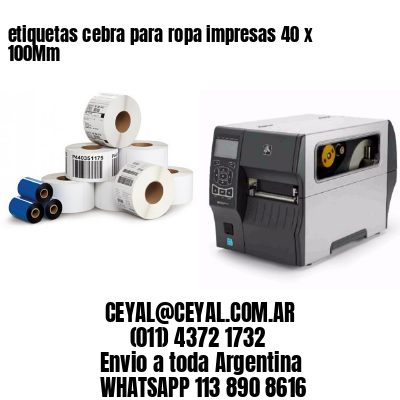etiquetas cebra para ropa impresas 40 x 100Mm