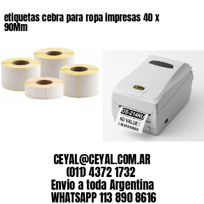 etiquetas cebra para ropa impresas 40 x 90Mm