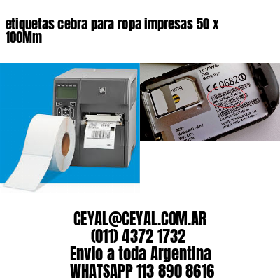 etiquetas cebra para ropa impresas 50 x 100Mm