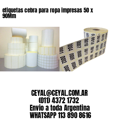etiquetas cebra para ropa impresas 50 x 90Mm