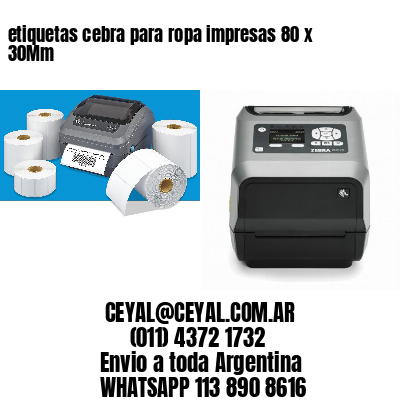 etiquetas cebra para ropa impresas 80 x 30Mm