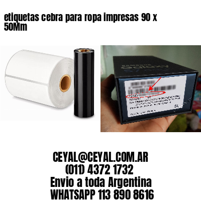 etiquetas cebra para ropa impresas 90 x 50Mm