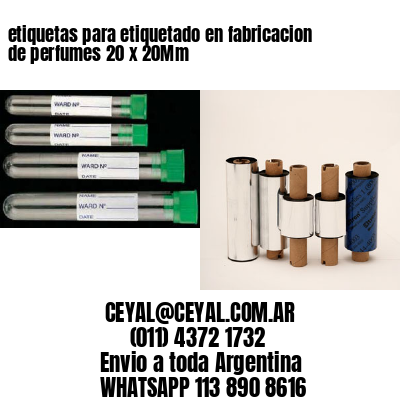 etiquetas para etiquetado en fabricacion de perfumes 20 x 20Mm