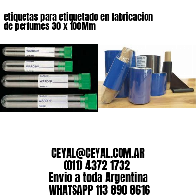 etiquetas para etiquetado en fabricacion de perfumes 30 x 100Mm
