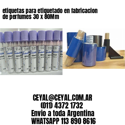 etiquetas para etiquetado en fabricacion de perfumes 30 x 80Mm