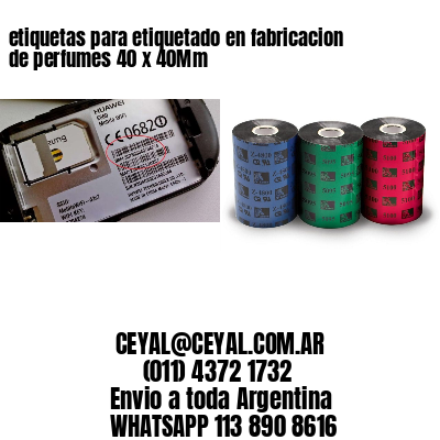 etiquetas para etiquetado en fabricacion de perfumes 40 x 40Mm