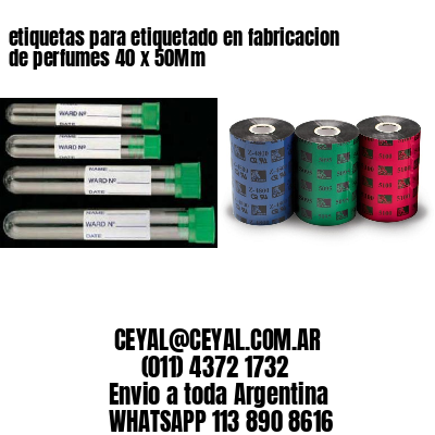 etiquetas para etiquetado en fabricacion de perfumes 40 x 50Mm