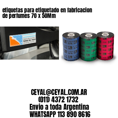 etiquetas para etiquetado en fabricacion de perfumes 70 x 50Mm
