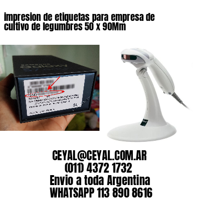 impresion de etiquetas para empresa de cultivo de legumbres 50 x 90Mm