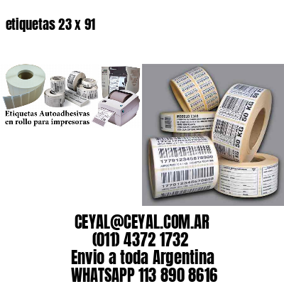 etiquetas 23 x 91