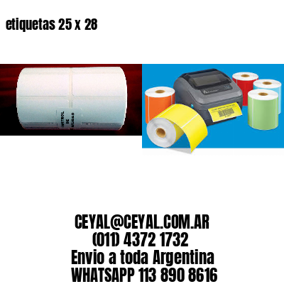 etiquetas 25 x 28