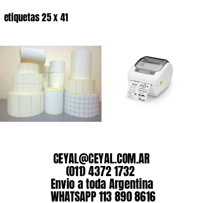 etiquetas 25 x 41