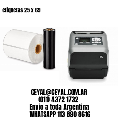 etiquetas 25 x 69