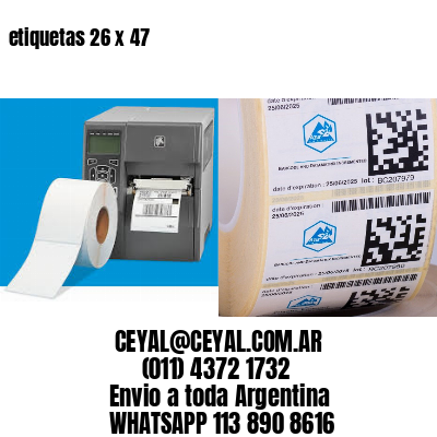 etiquetas 26 x 47