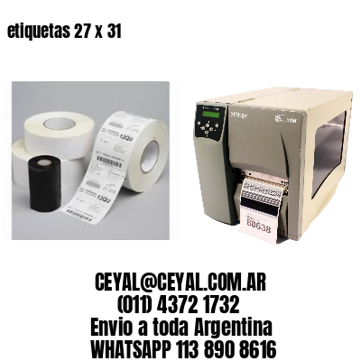 etiquetas 27 x 31