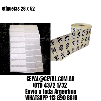 etiquetas 28 x 52