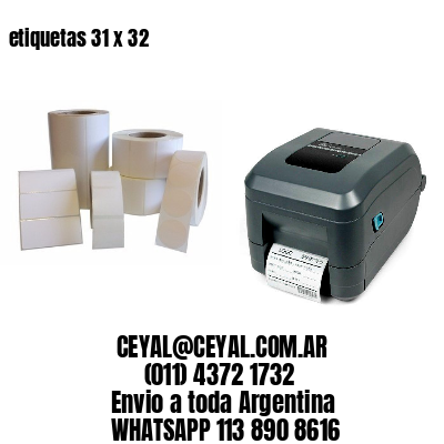 etiquetas 31 x 32