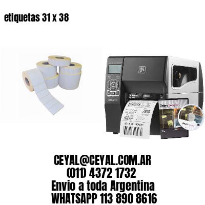 etiquetas 31 x 38