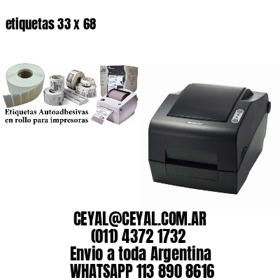etiquetas 33 x 68