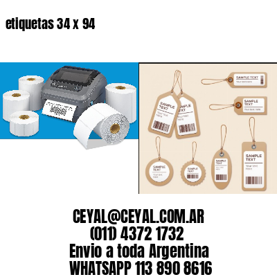 etiquetas 34 x 94
