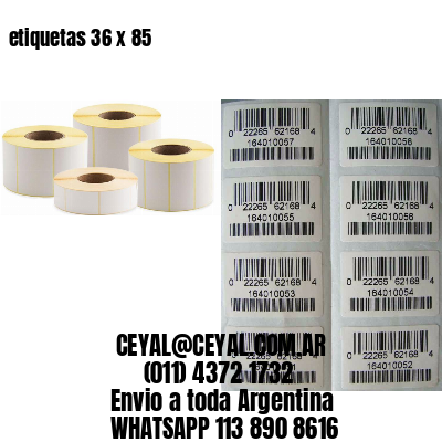 etiquetas 36 x 85