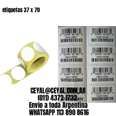 etiquetas 37 x 70