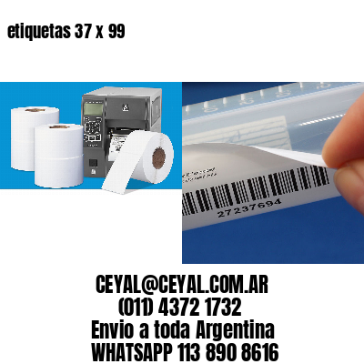 etiquetas 37 x 99