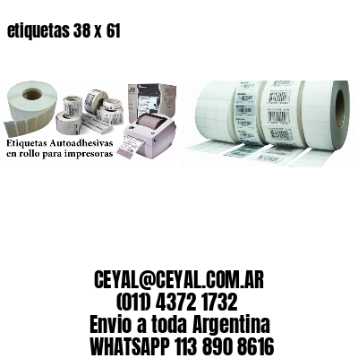 etiquetas 38 x 61