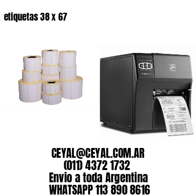 etiquetas 38 x 67