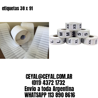 etiquetas 38 x 91