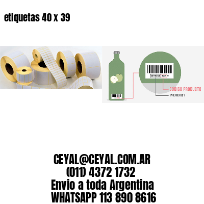 etiquetas 40 x 39