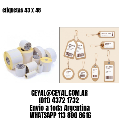 etiquetas 43 x 48