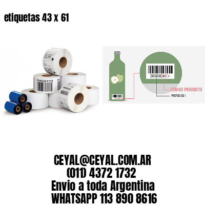 etiquetas 43 x 61