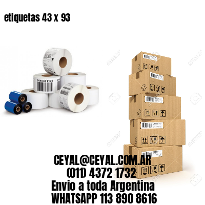 etiquetas 43 x 93