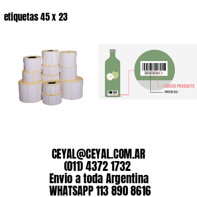 etiquetas 45 x 23