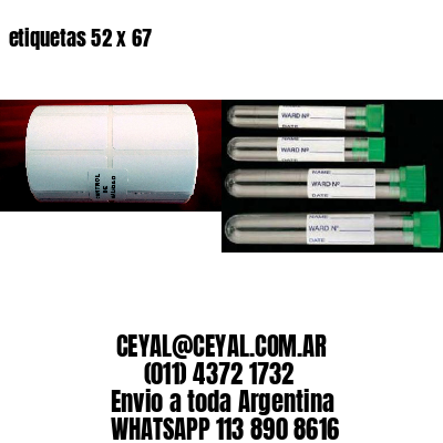 etiquetas 52 x 67