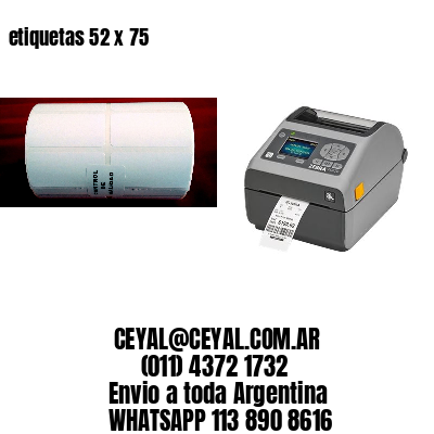 etiquetas 52 x 75